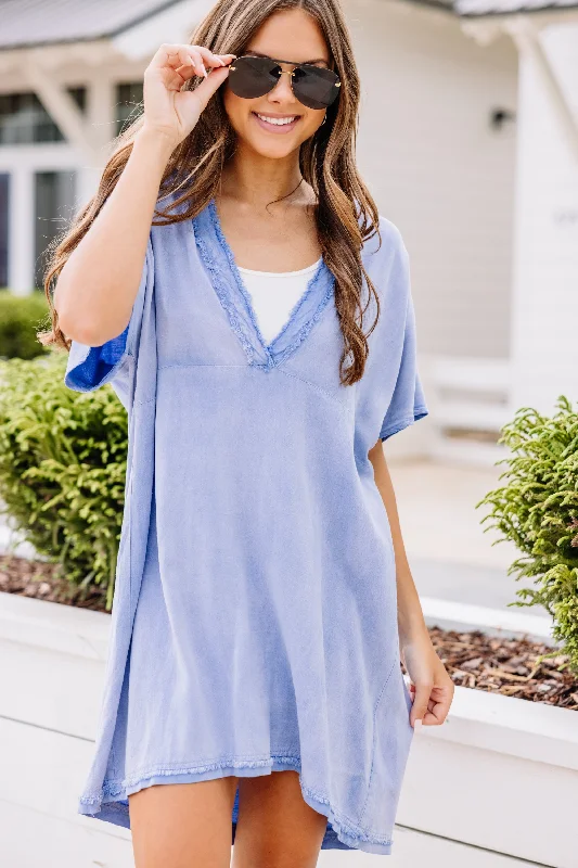 Just Be You Denim Blue Mineral Washed Dress