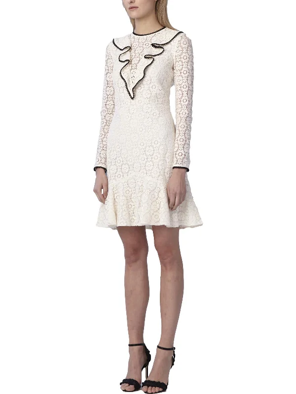 Womens Floral Lace Cocktail and Party Dress