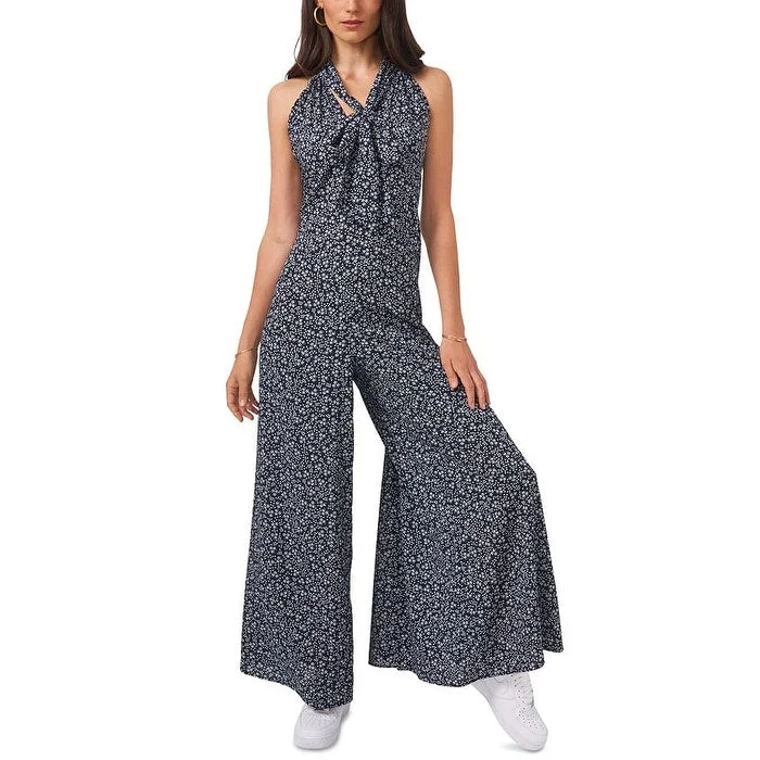 1.STATE Women's Sleeveless Wide Leg Jumpsuit Blue Size X-Small