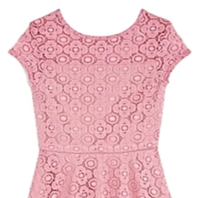 Aqua Girls' Floral Lace Dress Big Kid Pink Size Xl