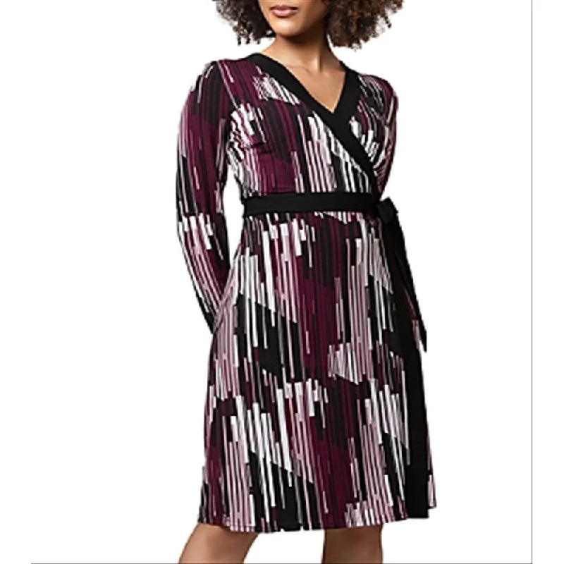 Leota Women's Kara Wrap Dress Purple Size Small