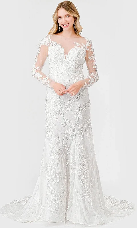 Aspeed Design MS0030 - Illusion Neck Long Sleeve Wedding Gown