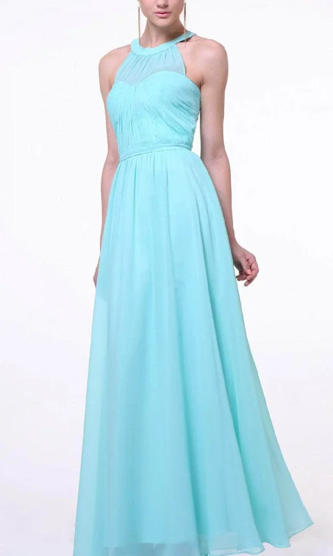 Cinderella Divine 1469 - Halter Chiffon Evening Dress