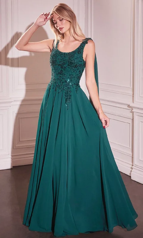 Ladivine CDS509 - Chiffon A-Line Evening Gown