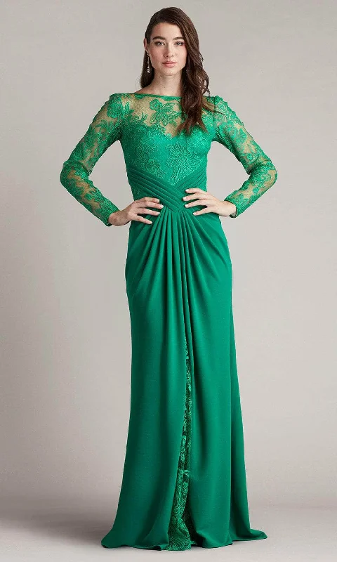 Tadashi Shoji CDV24342L - Embroidered Long Sleeve Evening Gown